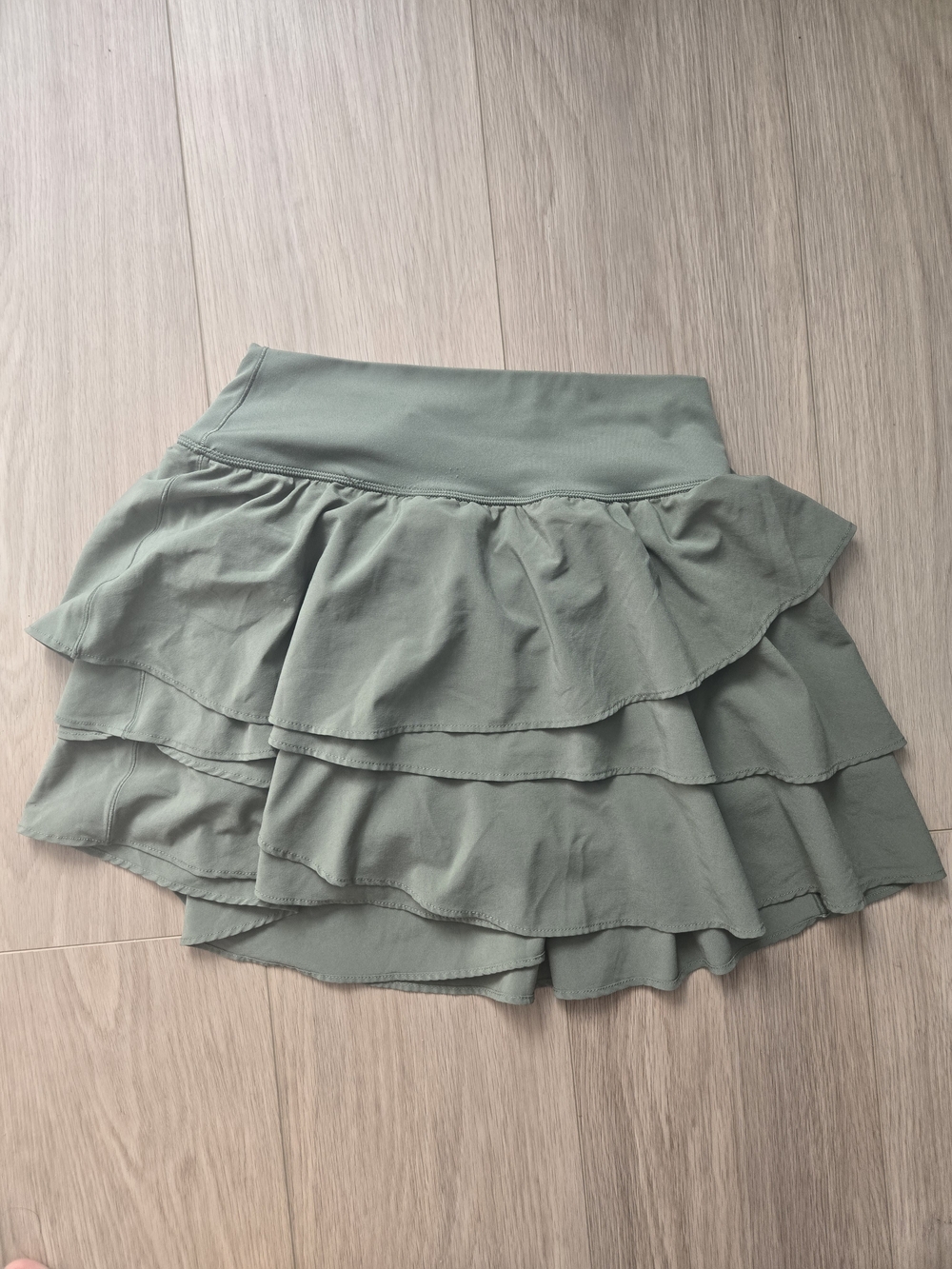 Aerie Sage Green Ruffle Skort